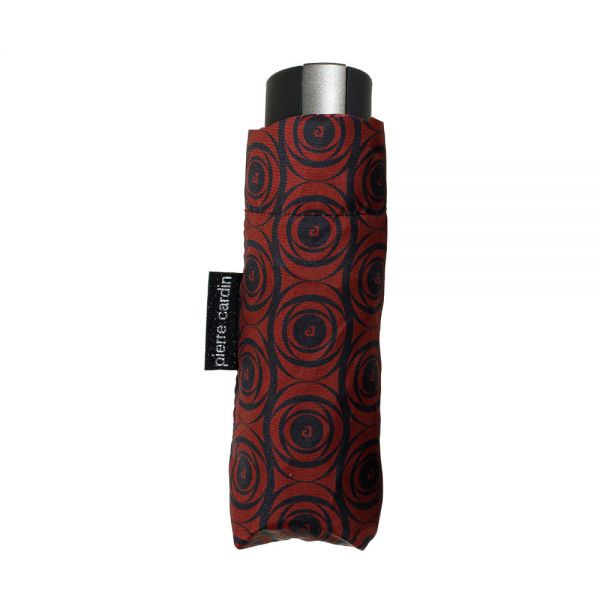 Ομπρέλα γυναικεία mini σπαστή σκούρα κόκκινη  Pierre Cardin Mini Folding Umbrella Spiral Dark Red