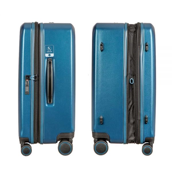 Medium Hard Expandable Luggage 4 Wheels  Verage Freelander Blue VG20062-24