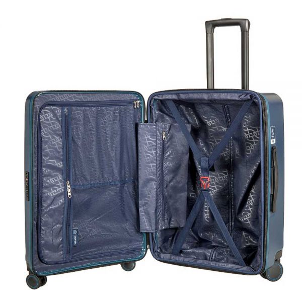 Medium Hard Expandable Luggage 4 Wheels  Verage Freelander Blue VG20062-24