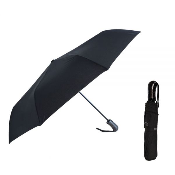 Automatic Open- Close Escort Folding Umbrella Ferré‎ Black