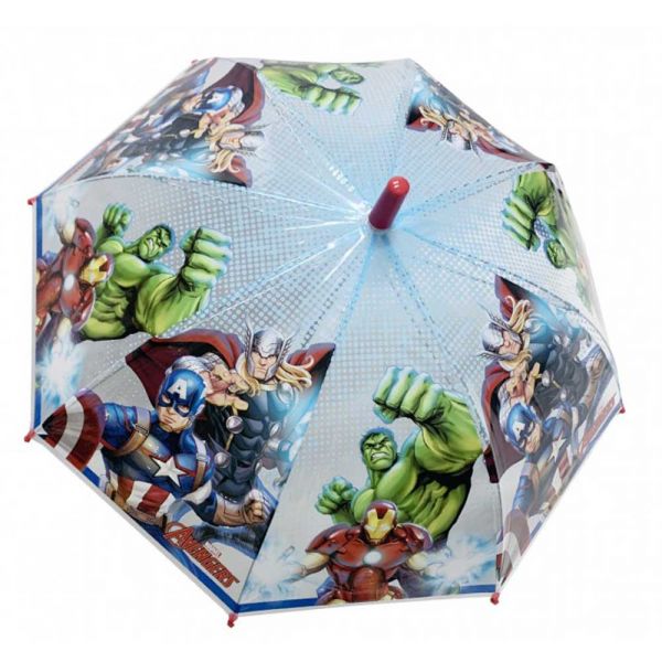 Ομπρέλα παιδική χειροκίνητη διάφανη Marvel Avengers