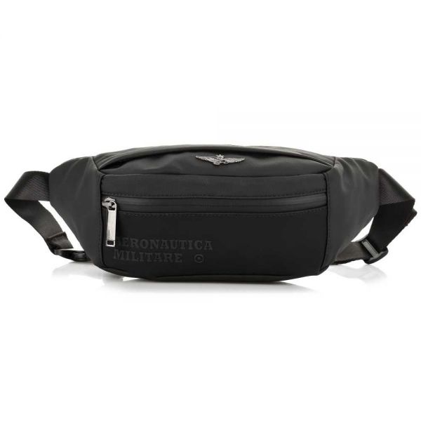 Τσαντάκι μέσης μαύρο Aeronautica Militare Helix Waist Bag Black