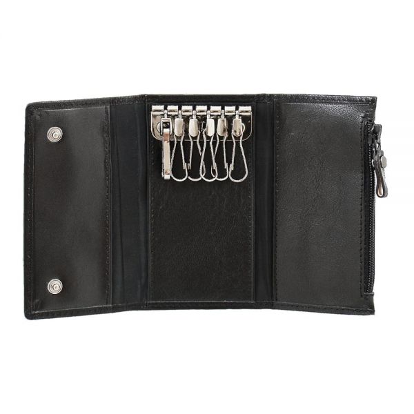 Leather Key Holder Marta Ponti Tagus Black