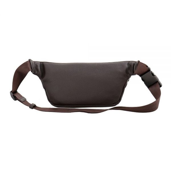 Τσαντάκι μέσης δερμάτινο καφέ Marta Ponti Paris Leather Waist Bag Brown