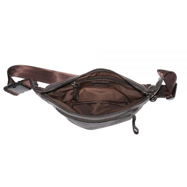 Leather Waist Bag Marta Ponti Paris Brown