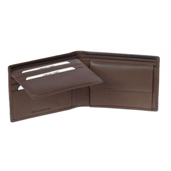 Leather Horizontal Wallet Diplomat MN 438 Brown