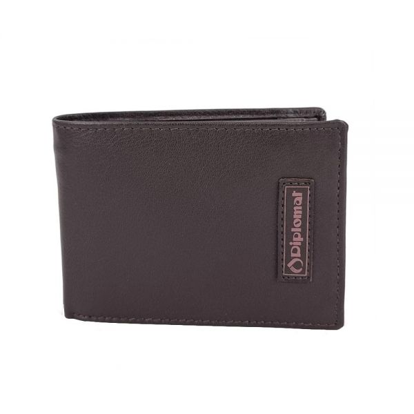 Leather Horizontal Wallet Diplomat MN 602 Brown