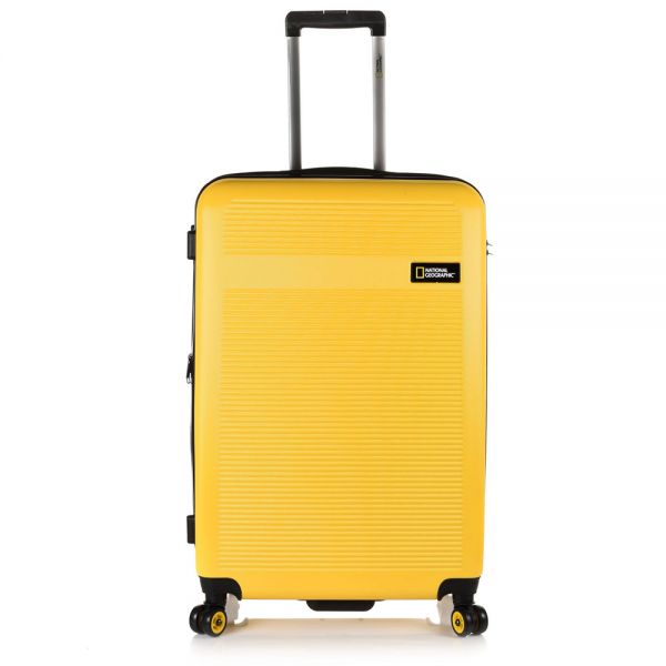 Large Hard Expandable Luggage 4 Wheels National Geographic Aerodrome L Yellow 76 x 50 x 30 cm