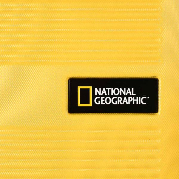 Large Hard Expandable Luggage 4 Wheels National Geographic Aerodrome L Yellow 76 x 50 x 30 cm