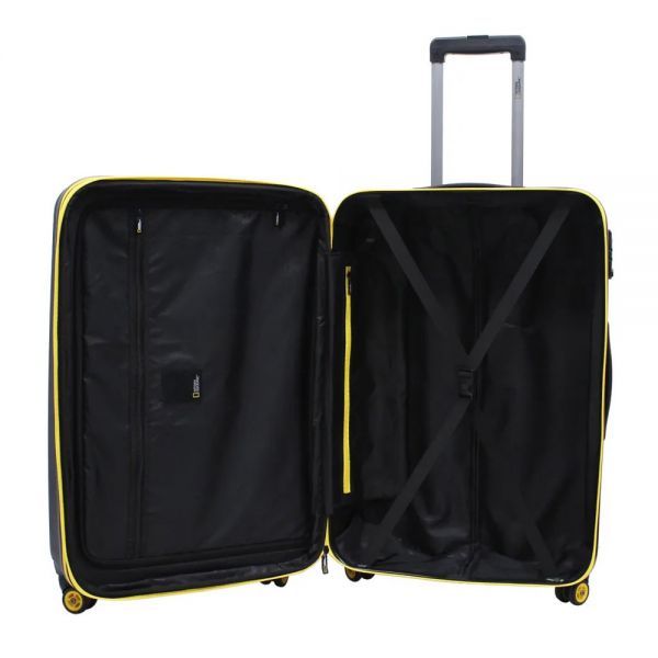 Large Hard Expandable Luggage 4 Wheels National Geographic Aerodrome L Yellow 76 x 50 x 30 cm