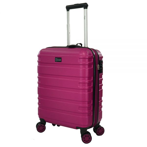 Βαλίτσα σκληρή καμπίνας επεκτάσιμη  φούξια  με 4 ρόδες Rain 4W Εxpandable RB80104 Luggage 55 cm Fuchsia