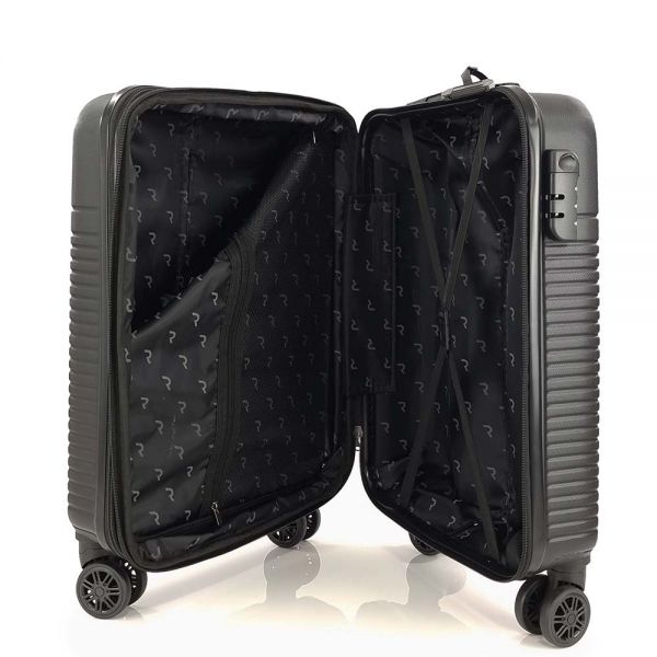 Cabin Hard Expandable Luggage 4 Wheels Rain RB8089 55 cm Black