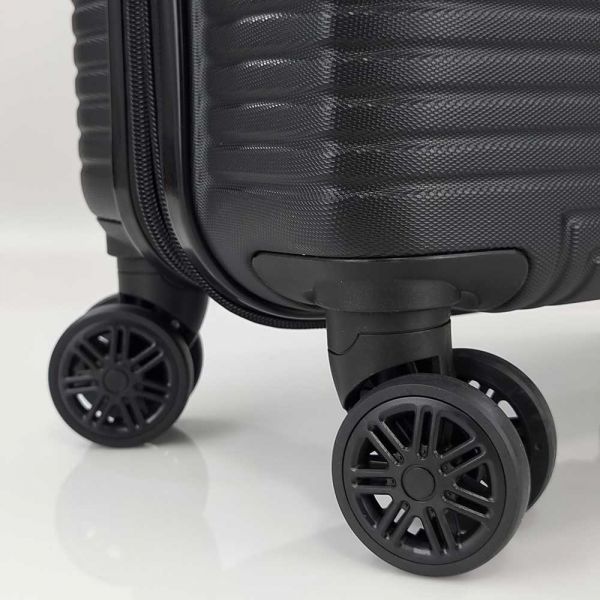 Cabin Hard Expandable Luggage 4 Wheels Rain RB8089 55 cm Black