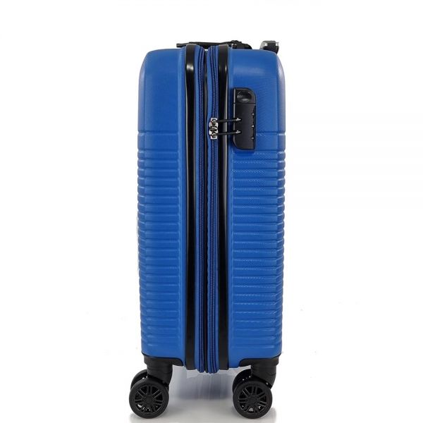 Cabin Hard Expandable Luggage 4 Wheels Rain RB8089 55 cm Blue