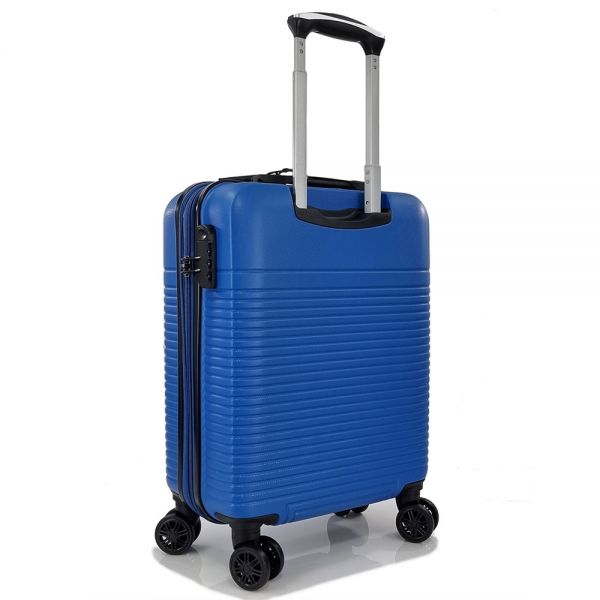 Cabin Hard Expandable Luggage 4 Wheels Rain RB8089 55 cm Blue