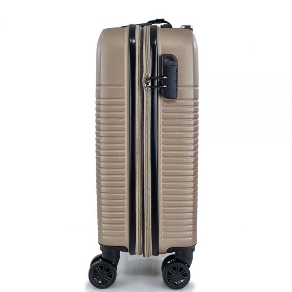 Cabin Hard Expandable Luggage 4 Wheels Rain RB9089 55 cm Gold
