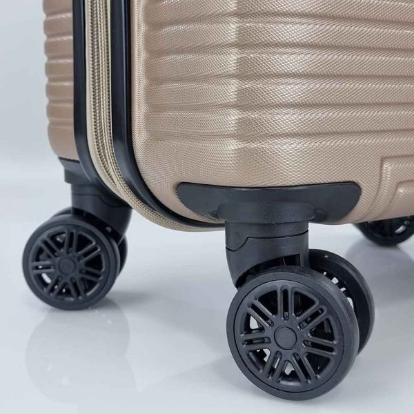 Cabin Hard Expandable Luggage 4 Wheels Rain RB9089 55 cm Gold