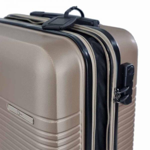 Cabin Hard Expandable Luggage 4 Wheels Rain RB9089 55 cm Gold