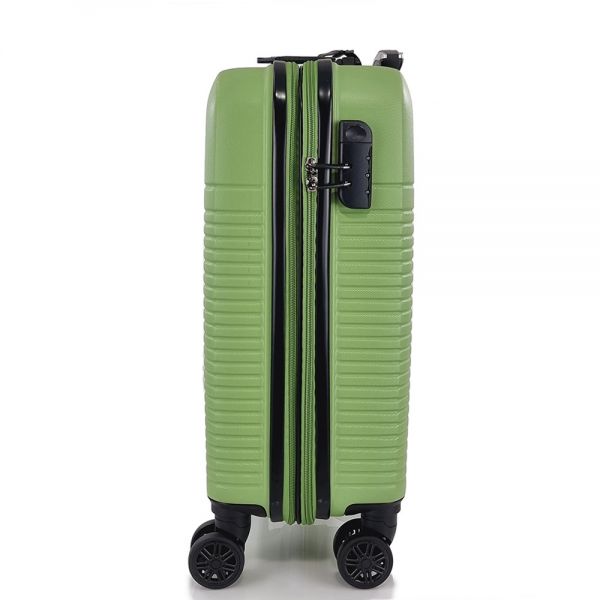 Cabin Hard Expandable Luggage 4 Wheels Rain RB8089 55 cm Green