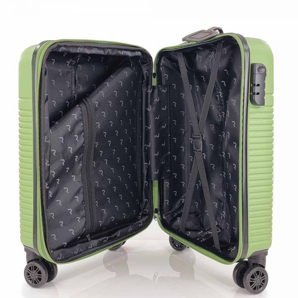 Cabin Hard Expandable Luggage 4 Wheels Rain RB8089 55 cm Green