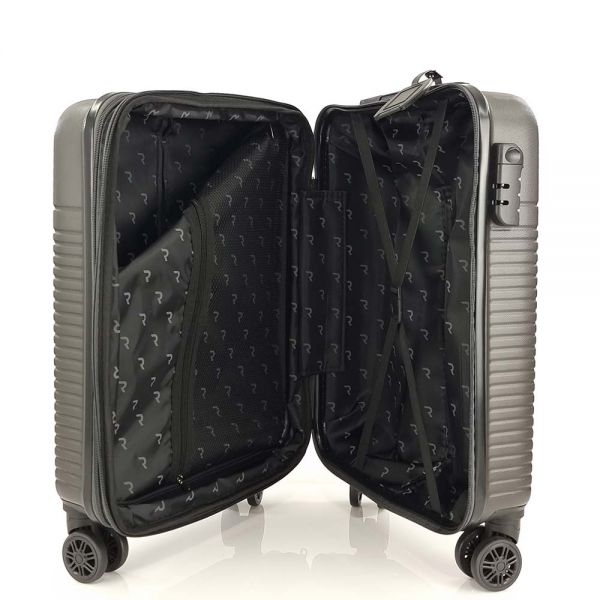 Cabin Hard Expandable Luggage 4 Wheels Rain RB9089 55 cm Grey