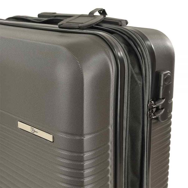 Cabin Hard Expandable Luggage 4 Wheels Rain RB9089 55 cm Grey