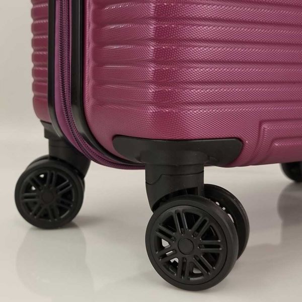 Cabin Hard Expandable Luggage 4 Wheels Rain RB8089 55 cm Purple