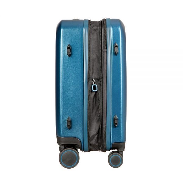 Small Hard Expandable Luggage 4 Wheels  Verage Freeland Blue VG20062-19