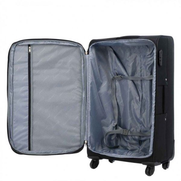 Large Soft Luggage 4 Wheels Diplomat Rome L Black