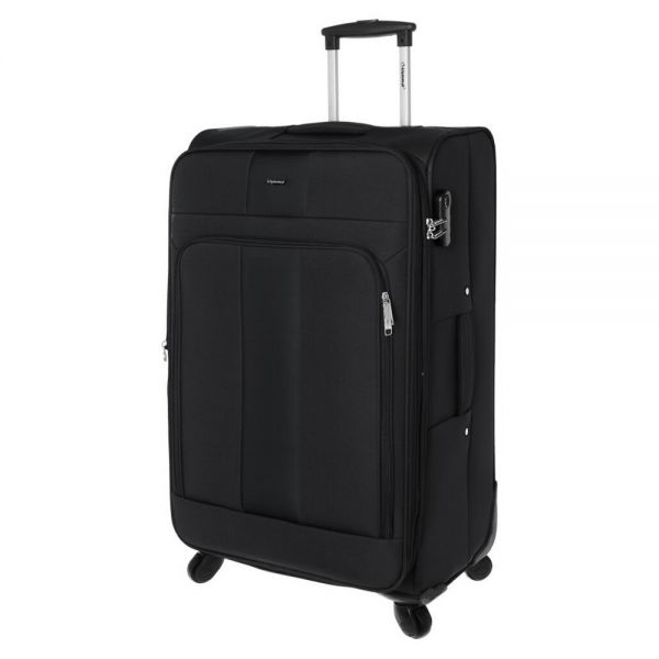 Large Soft Luggage 4 Wheels Diplomat Rome L Black