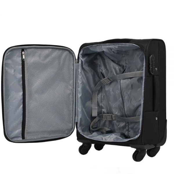 Cabin Soft Luggage 4 Wheels Diplomat Rome S Black