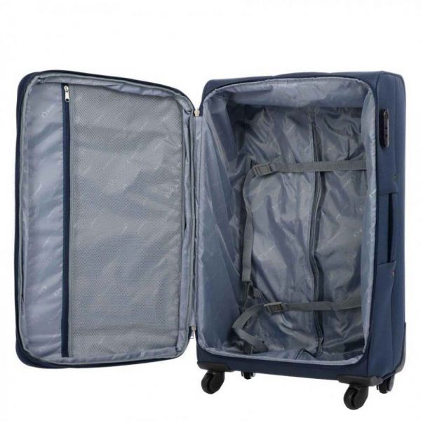 Large Soft Luggage 4 Wheels Diplomat Rome L Blue