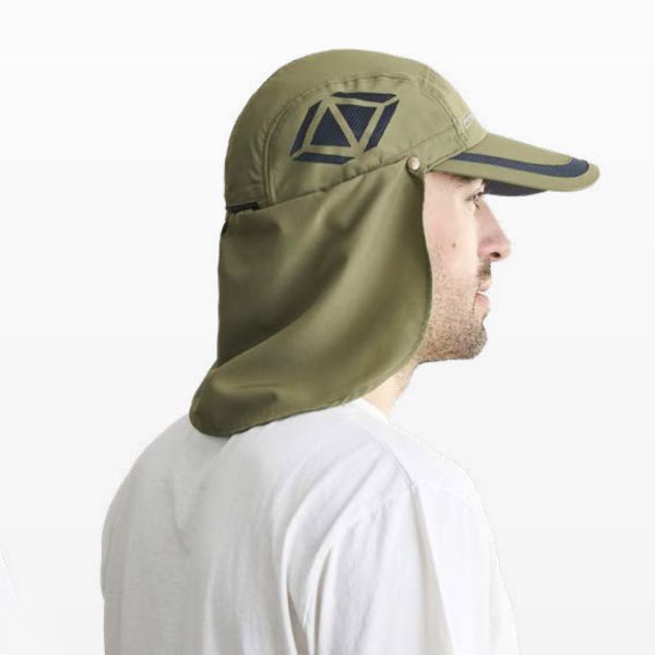 Summer UV Protection And Neck Cover CTR Nomad Sail Cap Dark Olive