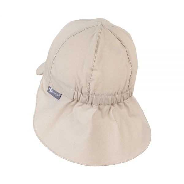 Καπέλο τζόκεϊ καλοκαιρινό μπεζ βαμβακερό με μπαντάνα και αντηλιακή προστασία Sterntaler
