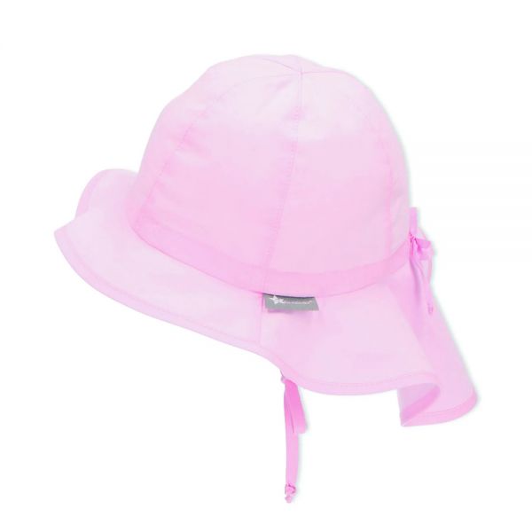 Summer Cotton Flapper Hat With UV Protection  Sterntaler Pink