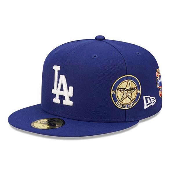 Καπέλο τζόκεϊ μπλε Los Angeles Dodgers New Era 59Fifty Cooperstown Multi Patch Fitted Cap Blue