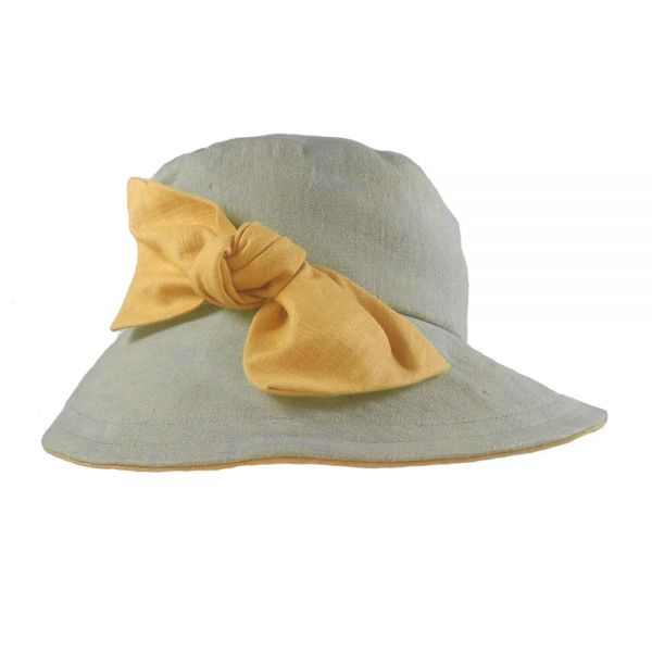 Women's Linen Hat With Bow Katerina Karoussos Sen Khaki