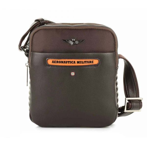 Τσαντάκι ώμου ανδρικό καφέ Aeronautica Militare Sky Shoulder Bag AM450 Brown