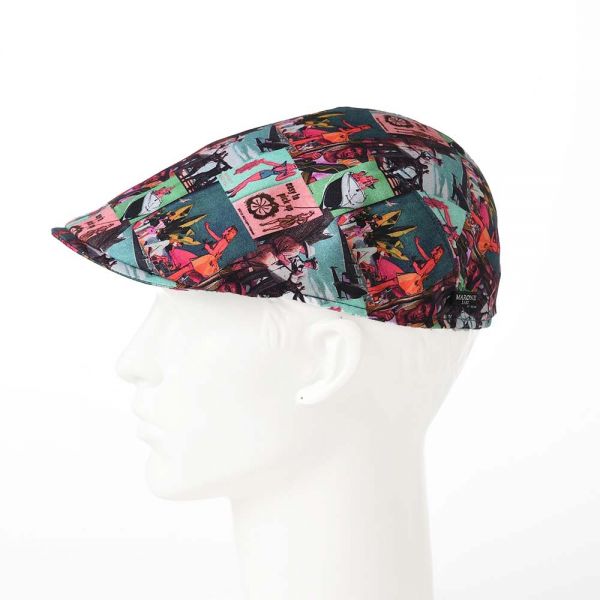 Men's Summer Cotton Ivy Cap Marone Patchwork