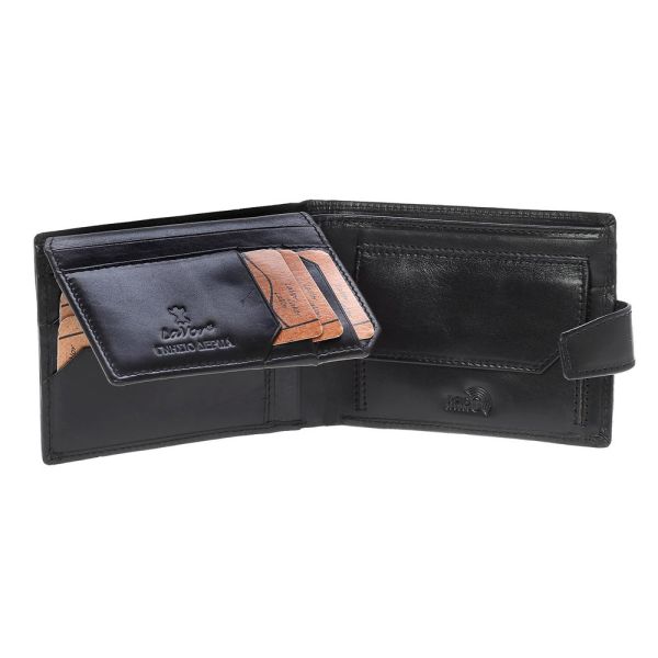 Men's Leather Horizontal  Wallet  LaVor 1-6010 Black