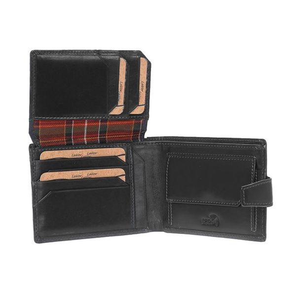 Men's Leather Horizontal  Wallet  LaVor 1-6010 Black