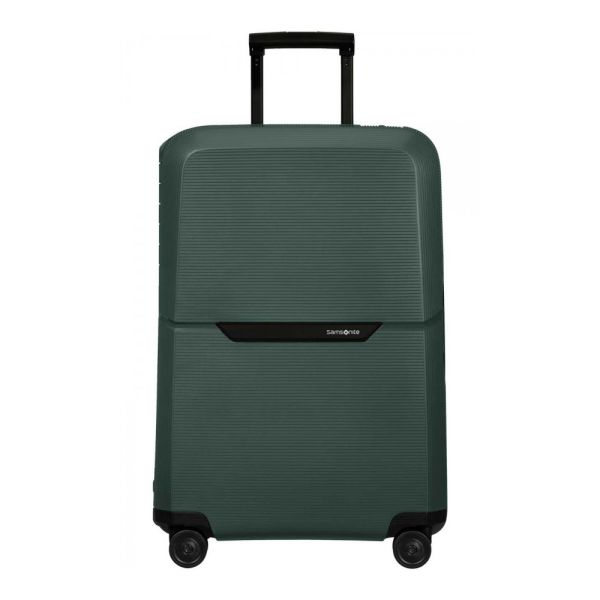 Medium Hard Luggage 4 Wheels Samsonite Magnum Eco Spinner 69/25 Forest Green