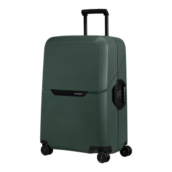 Medium Hard Luggage 4 Wheels Samsonite Magnum Eco Spinner 69/25 Forest Green