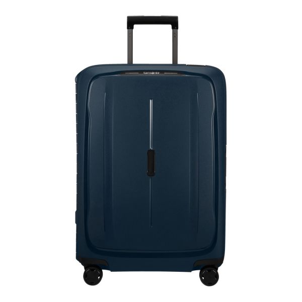 Βαλίτσα σκληρή μπλε με 4 ρόδες μεσαία Samsonite Essens Spinner 69 Midnight Blue