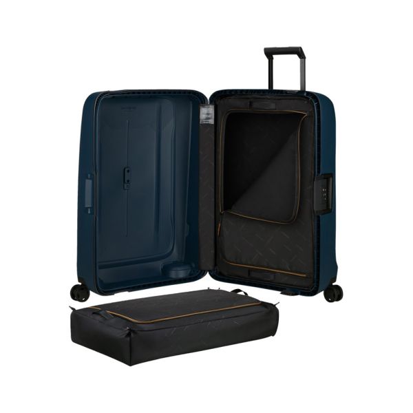 Βαλίτσα σκληρή μπλε με 4 ρόδες μεσαία Samsonite Essens Spinner 69 Midnight Blue