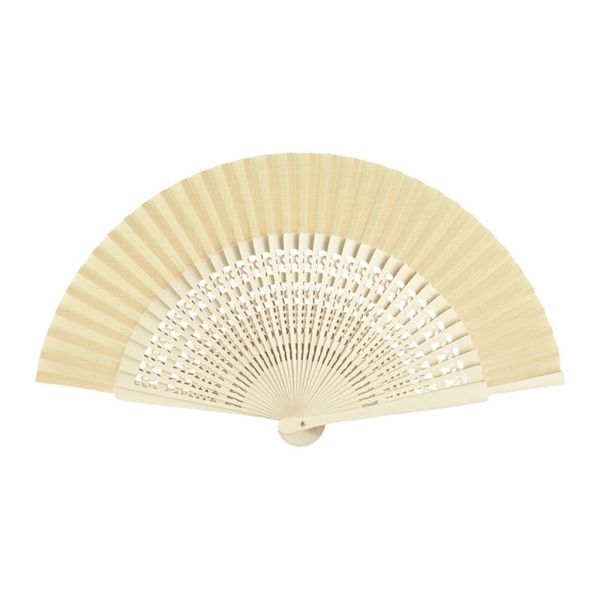 Wooden Perforated Fan Joseblay Ecru