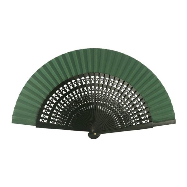 Wooden Perforated Fan Joseblay Green