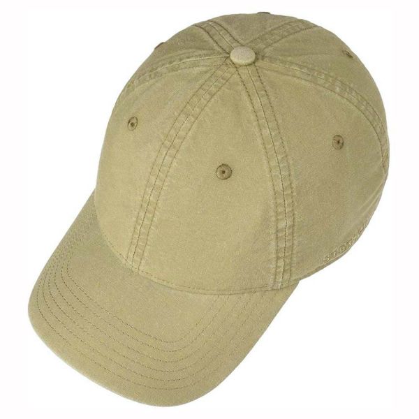Καπέλο τζόκεϊ καλοκαιρινό βαμβακερό χακί Stetson Delave Organic Cotton Baseball Hat Khaki