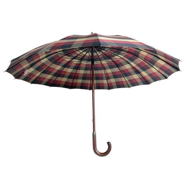 Long Manual Umbrella Guy Laroche Checked Bordeaux