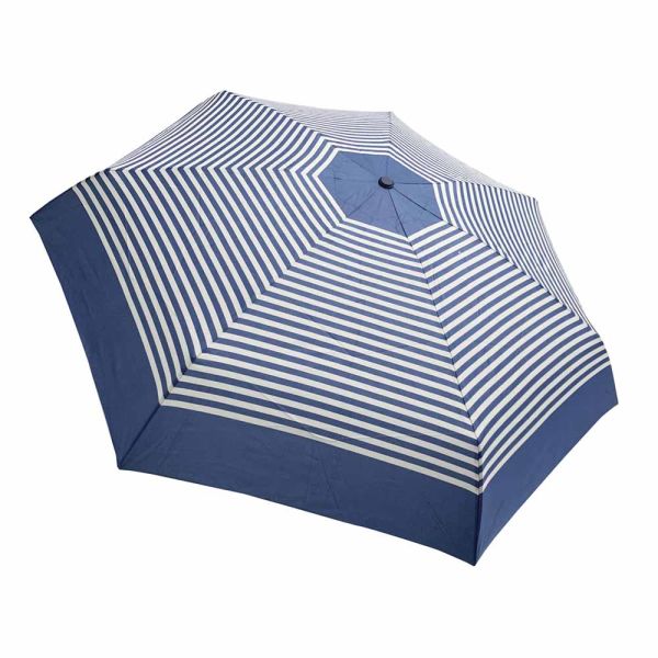 Ομπρέλα γυναικεία μίνι σπαστή μπλε ριγέ Guy Laroche Mini Folding Umbrella Stripes Blue